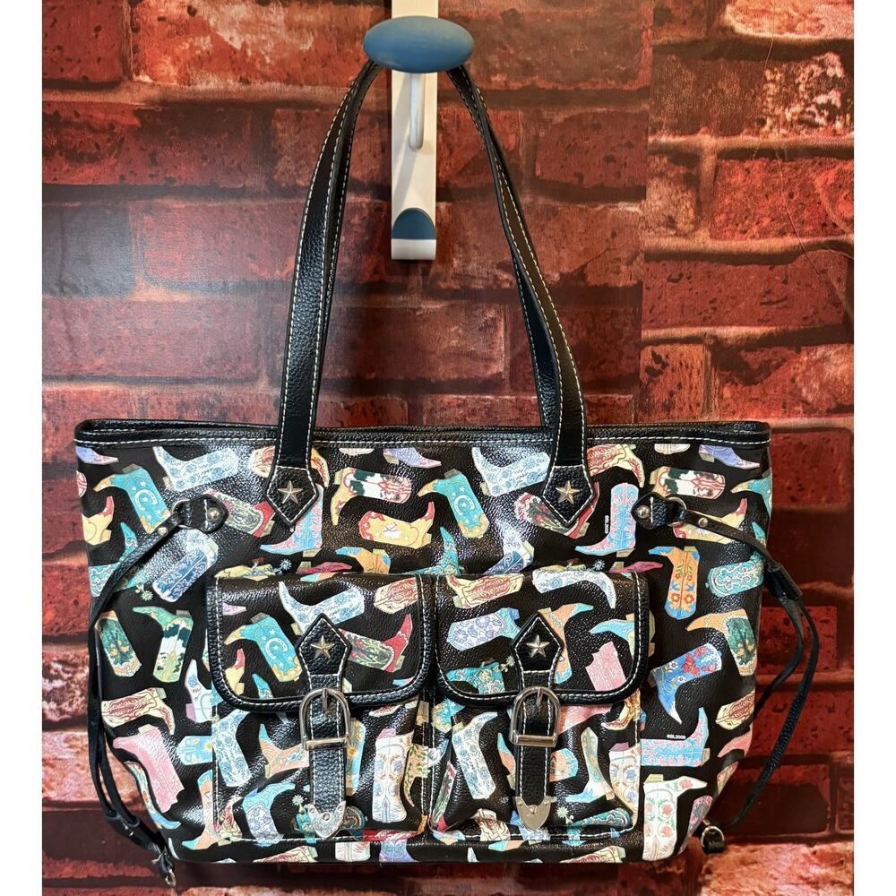 Sydney Love Cowboy Boot Print Tote